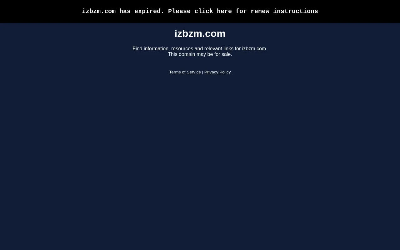 Screenshot of izbzm.com