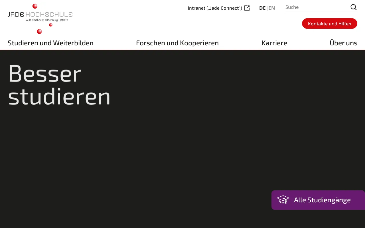 Screenshot of jade-hs.de