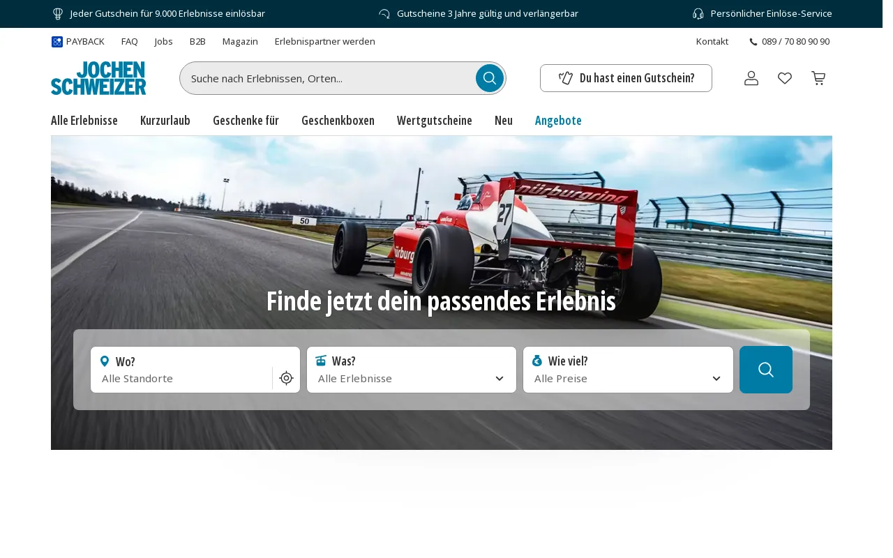 Screenshot of jochen-schweizer.de