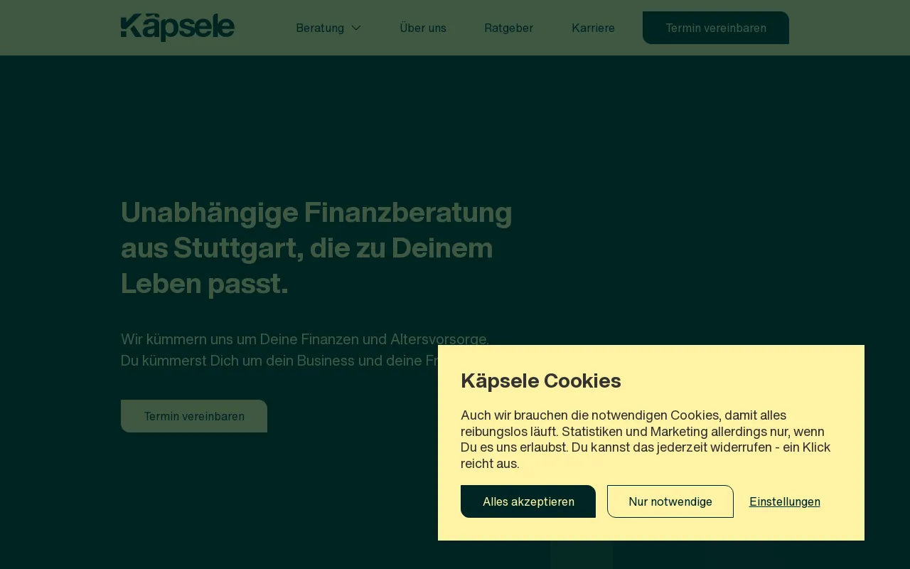 Screenshot of kaepsele.de