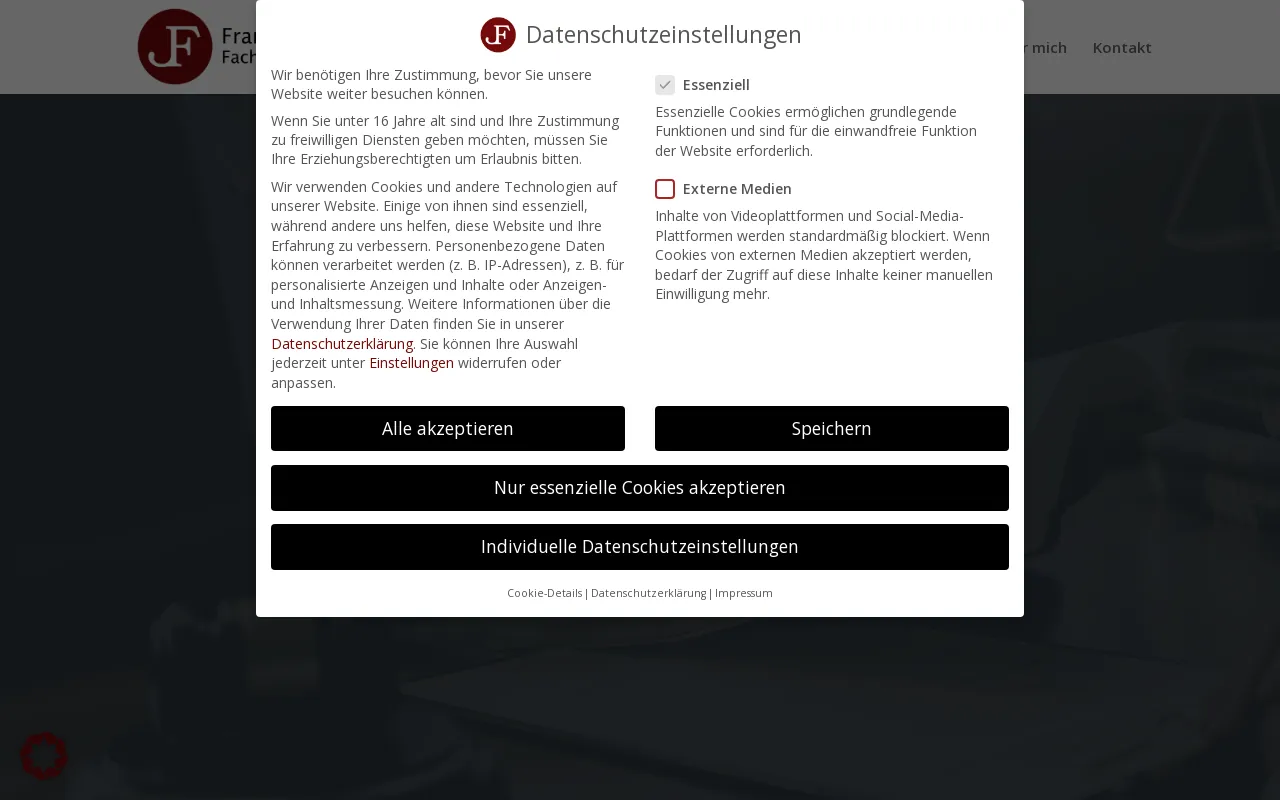 Screenshot of kanzlei-junginger.de