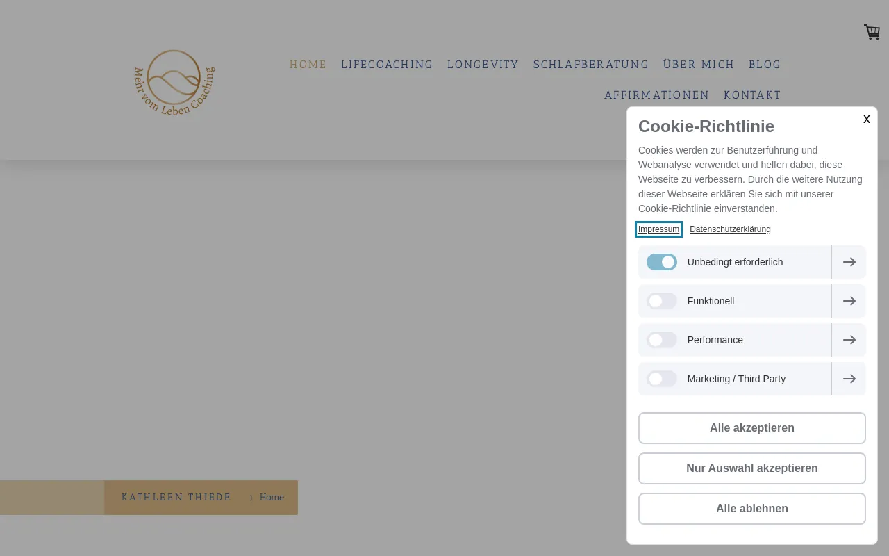 Screenshot of kathleenthiede.de