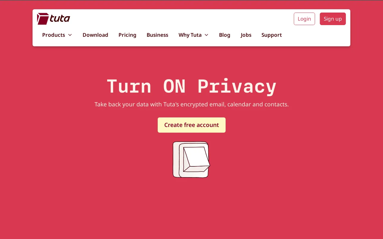 Screenshot of keemail.me