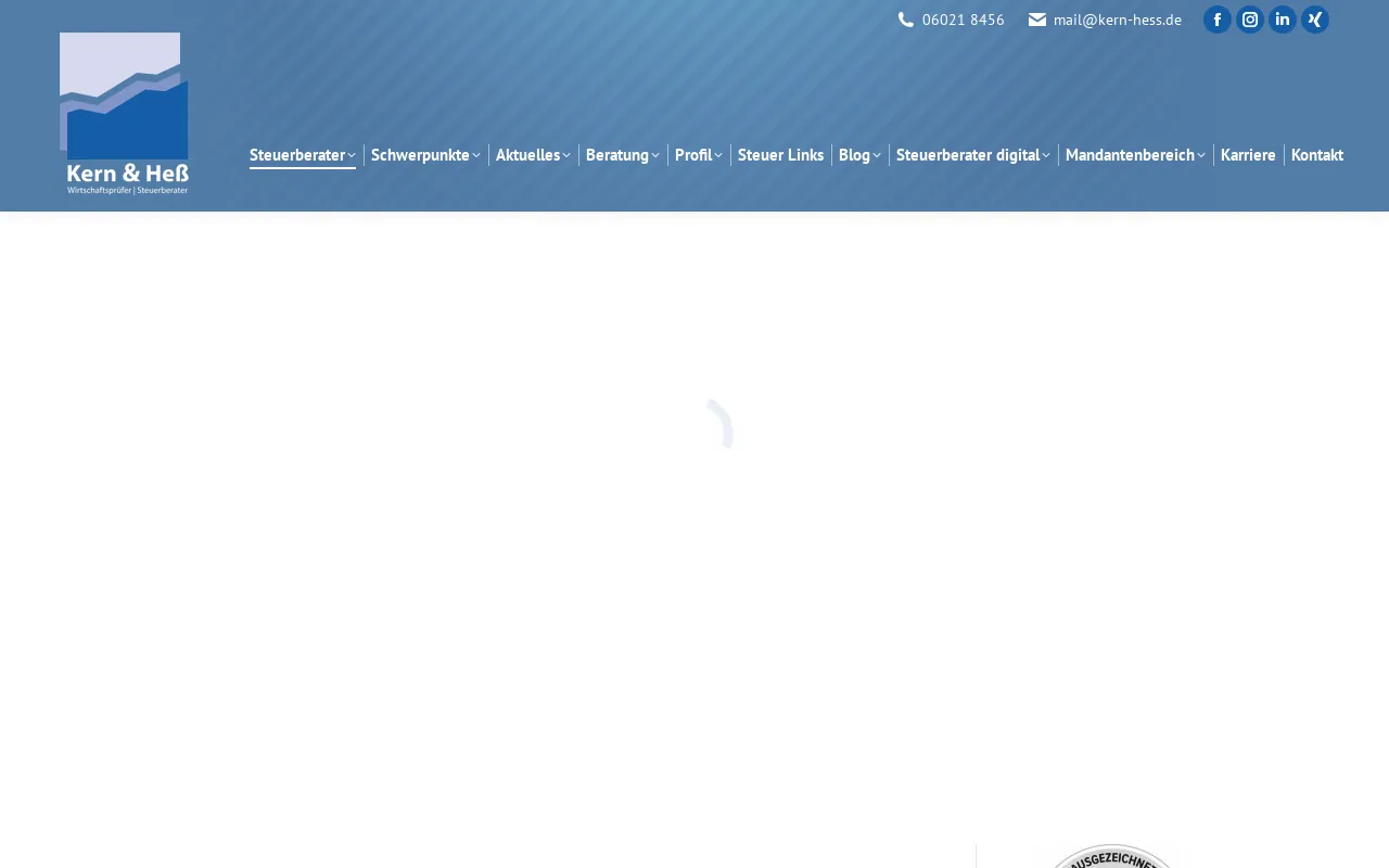 Screenshot of kern-hess.de
