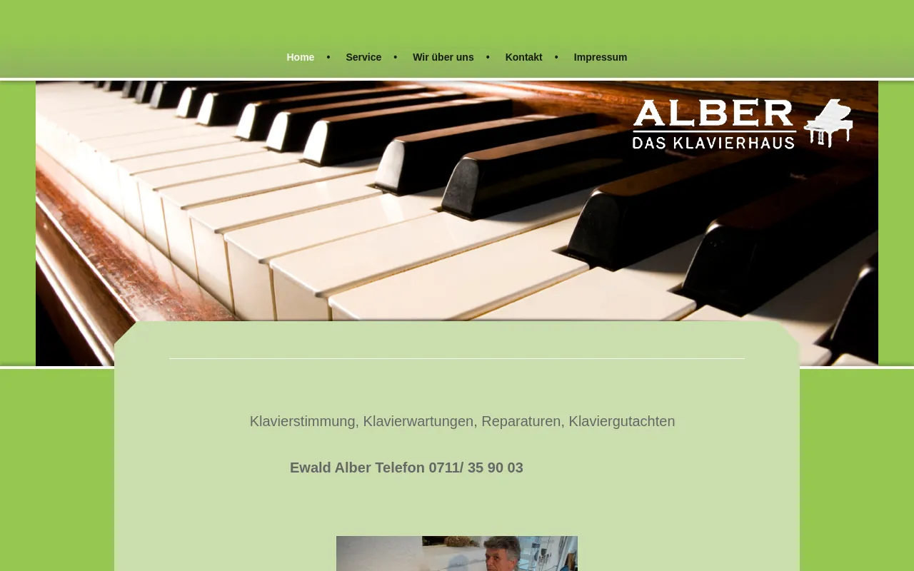 Screenshot of klavierhaus-alber.de