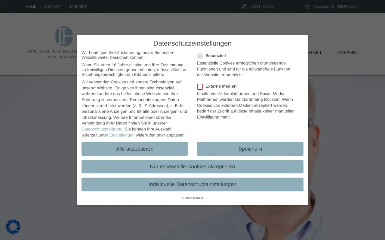 Screenshot of kleemann-hillemeier.de