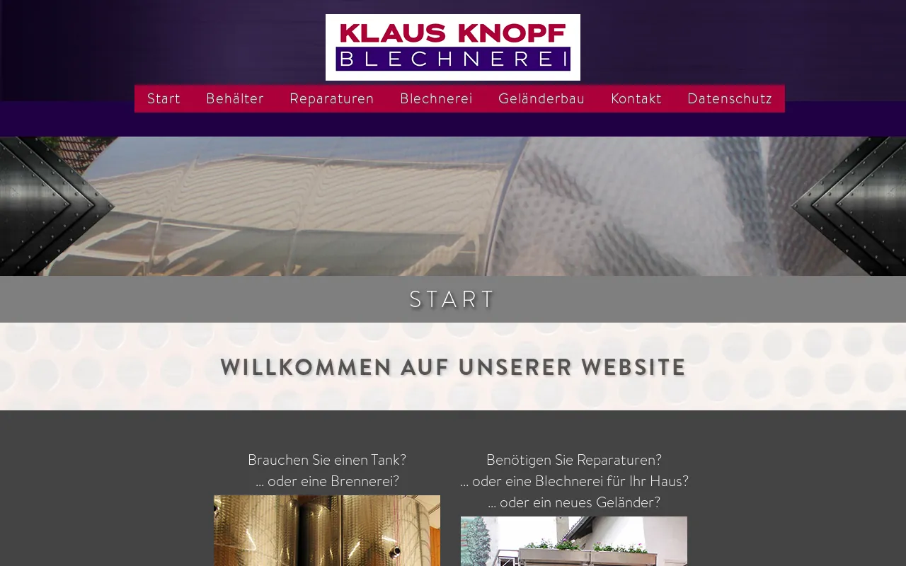 Screenshot of knopf-tank.de