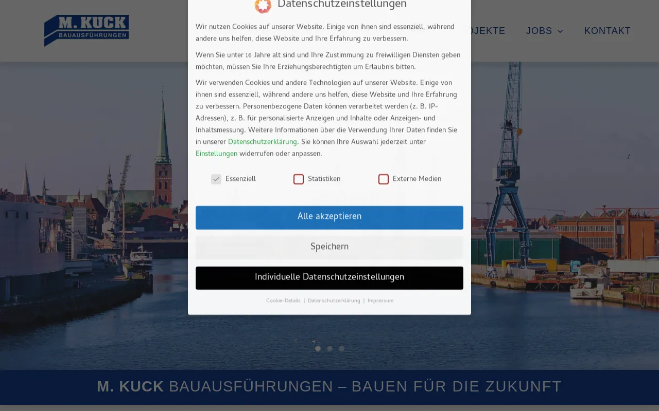 Screenshot of kuck-bau.de