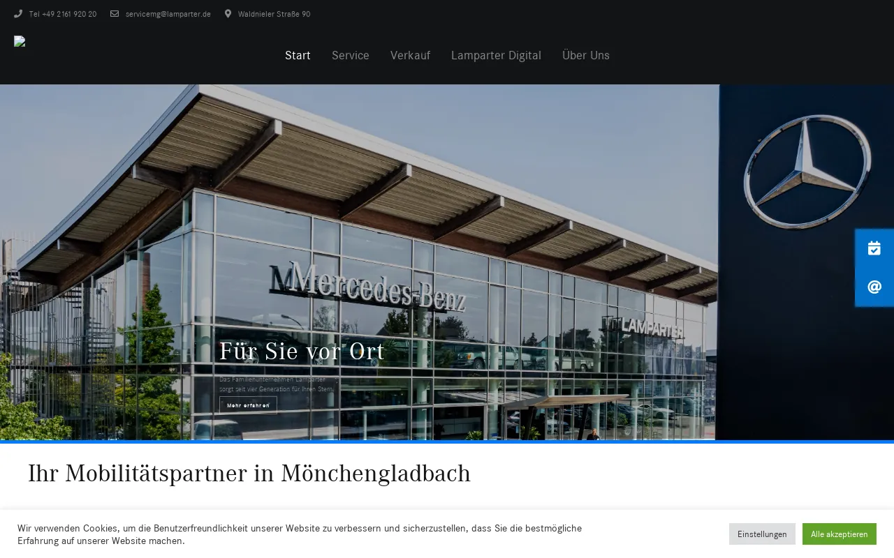 Screenshot of lamparter.de