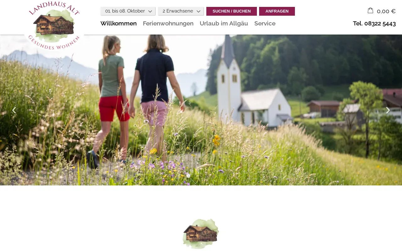 Screenshot of landhaus-alt.de