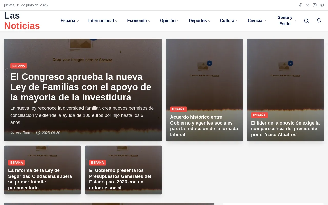 Screenshot of lasnoticias.net