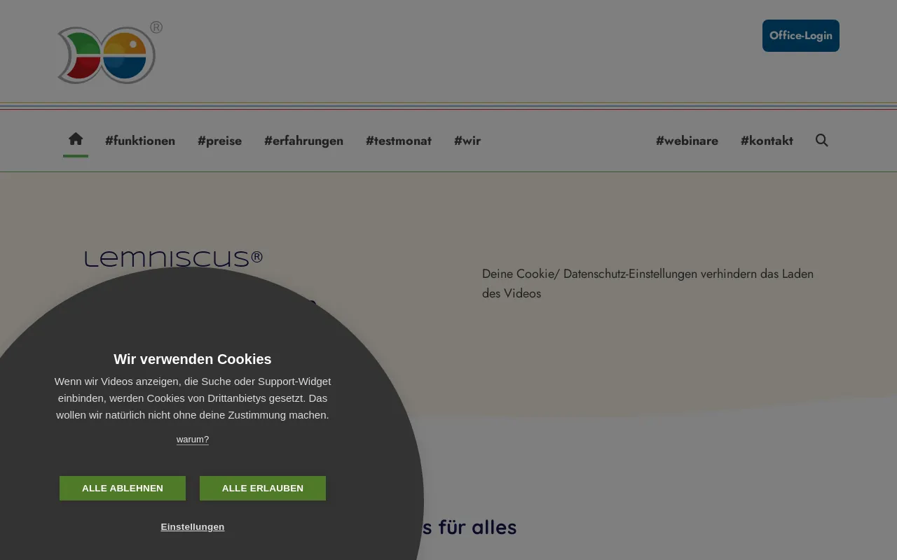 Screenshot of lemniscus.de
