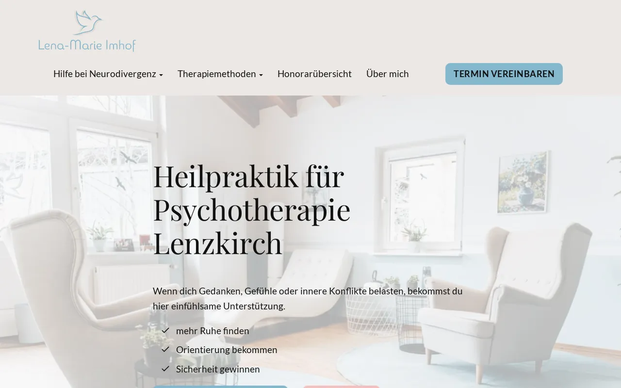 Screenshot of lena-marie-imhof.de