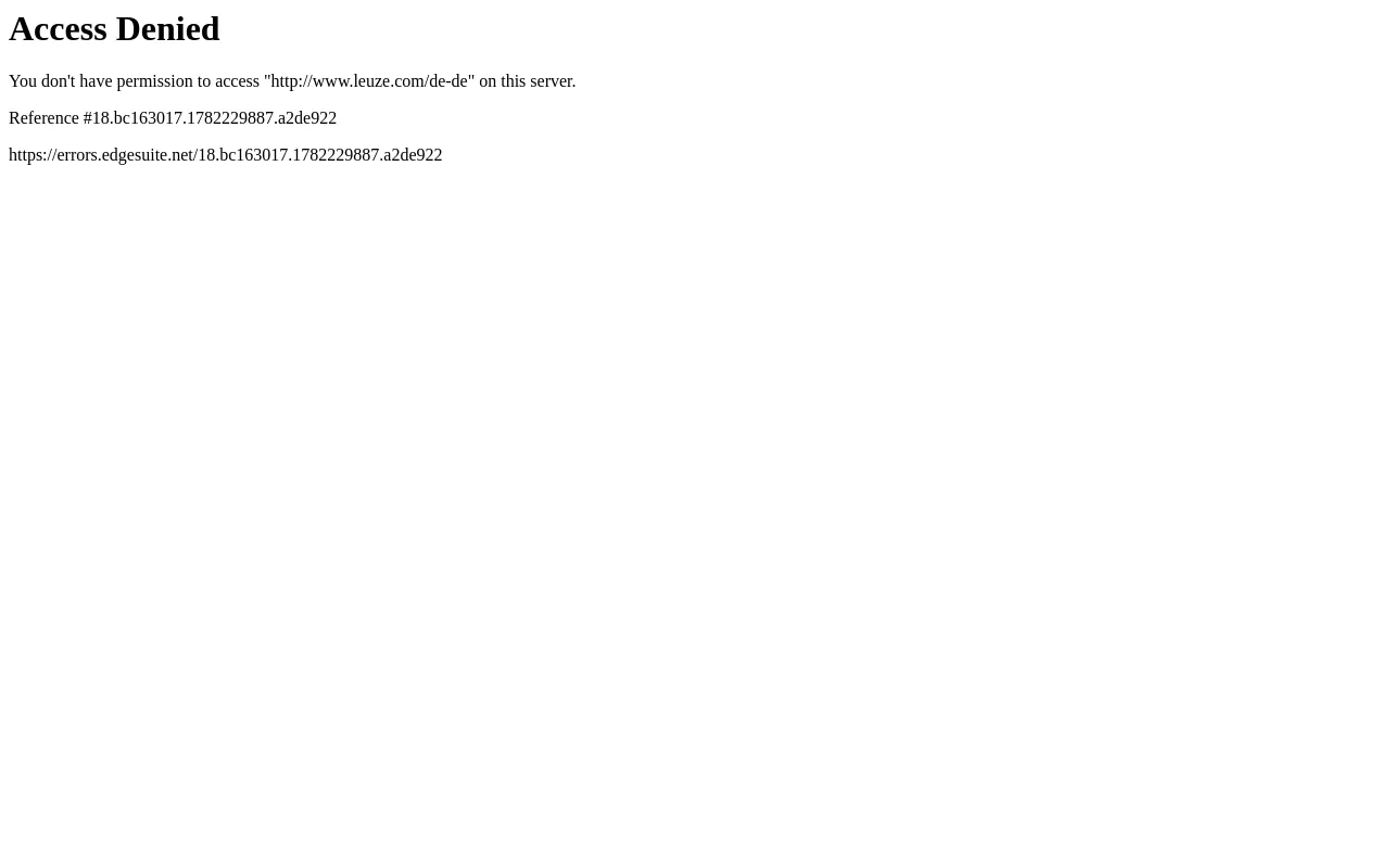Screenshot of leuze.de