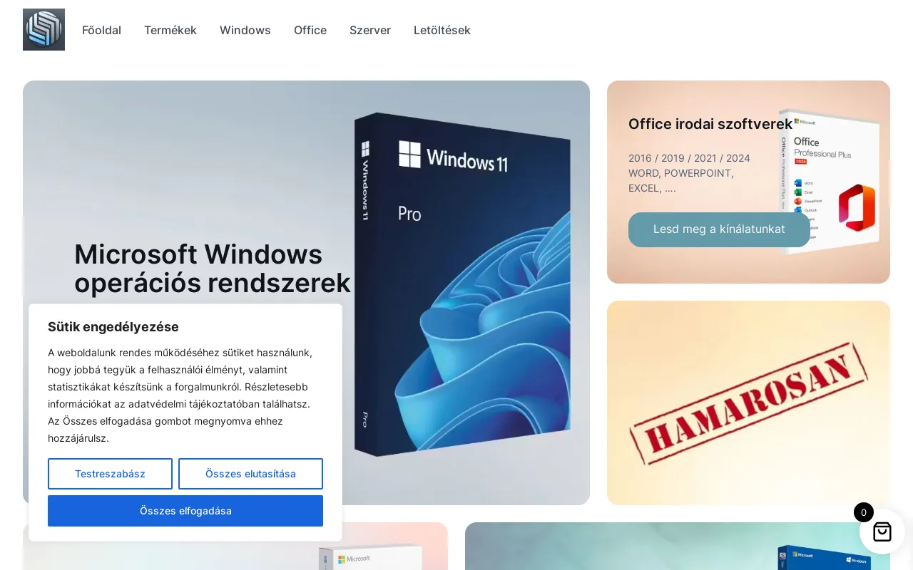 Screenshot of licencaruhaz.hu