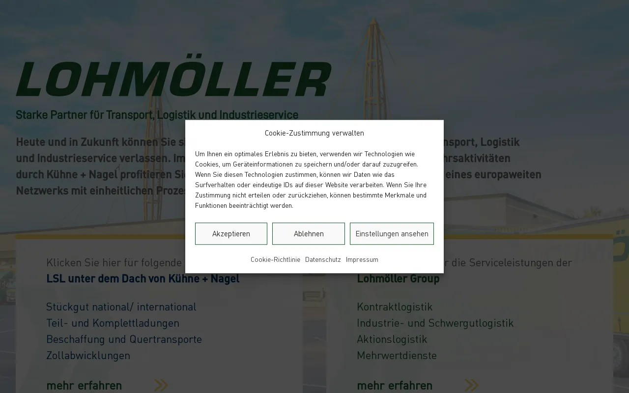 Screenshot of lohmoeller-rheine.de