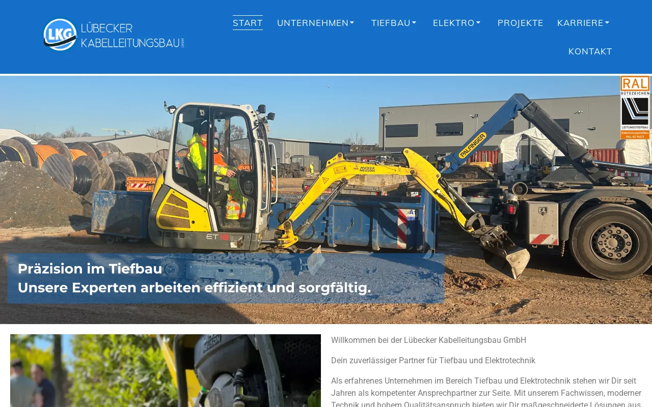 Screenshot of luebecker-kabelleitungsbau.de