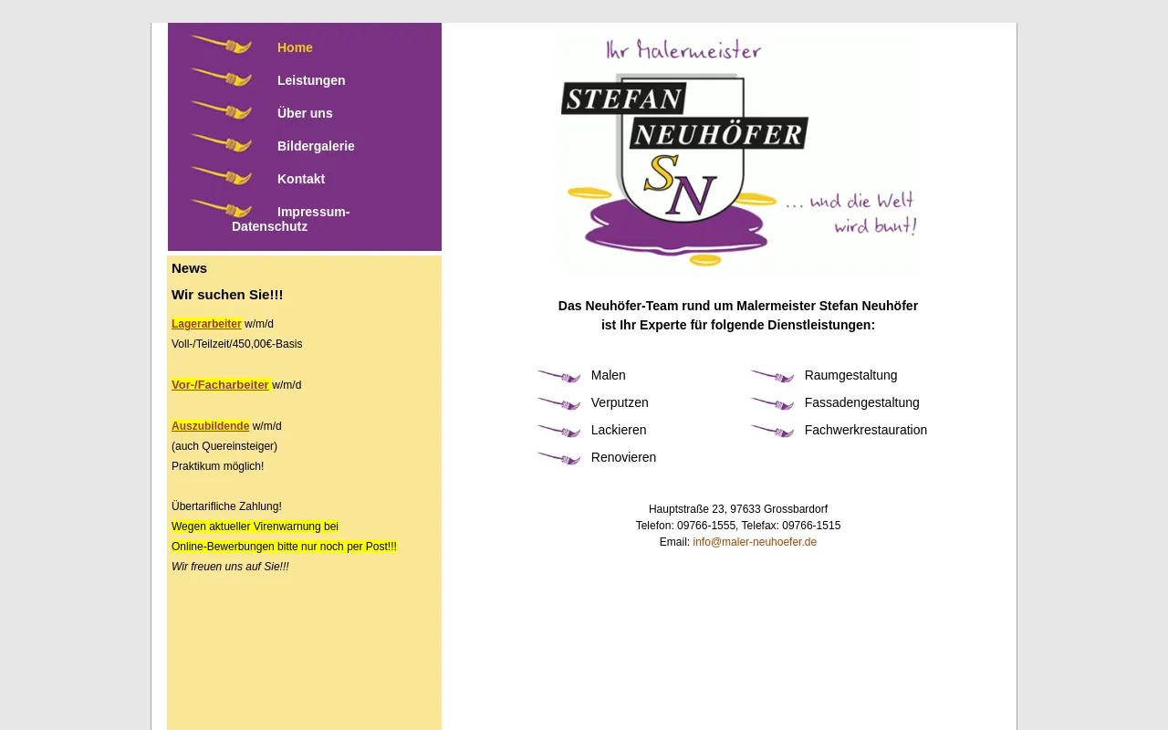 Screenshot of maler-neuhoefer.de