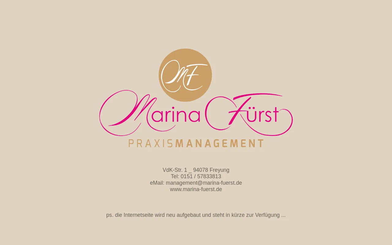Screenshot of marina-fuerst.de