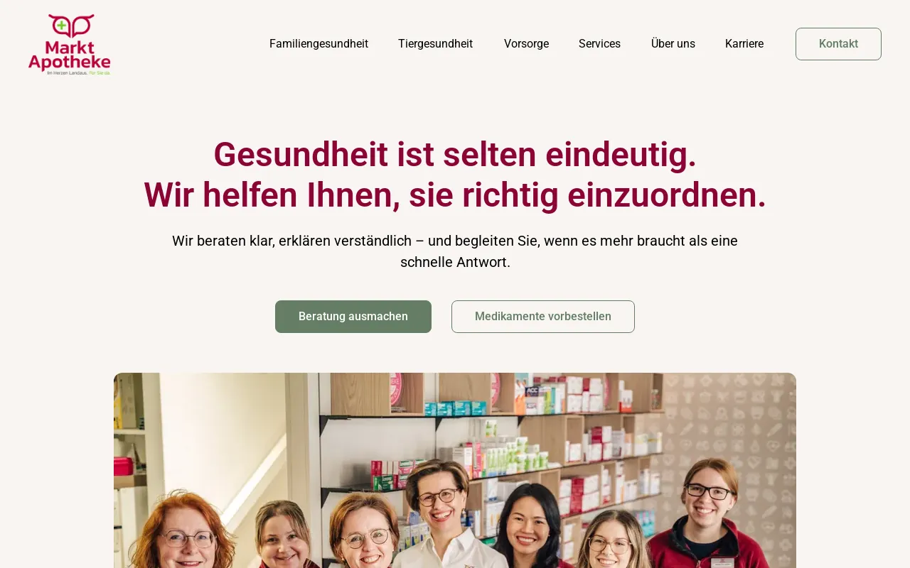 Screenshot of marktapotheke-landau.de