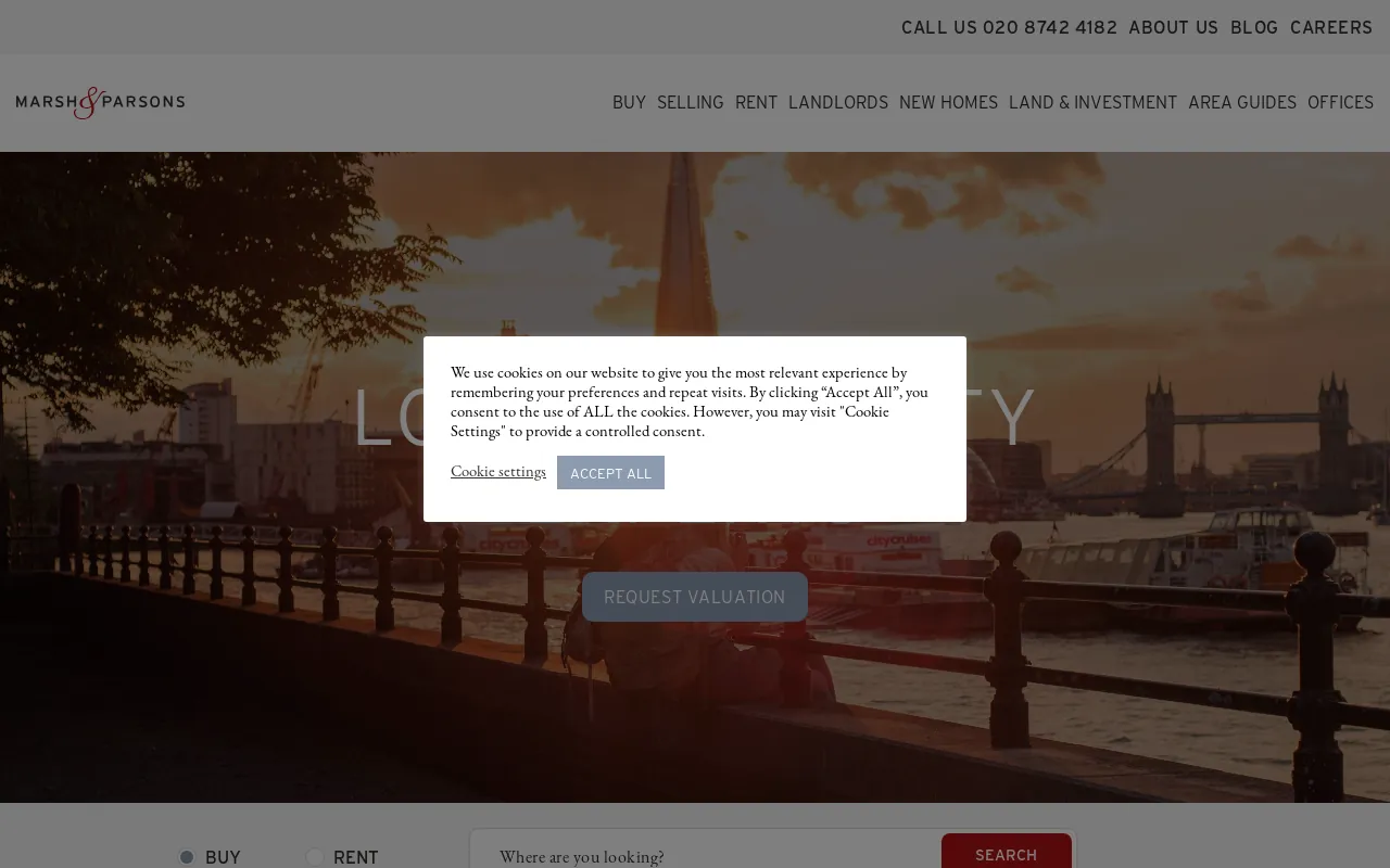 Screenshot of marshandparsons.co.uk