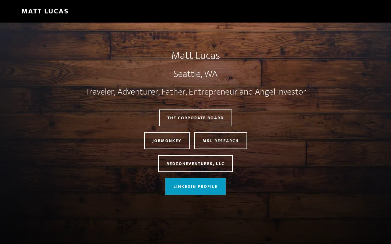 Screenshot of mattlucas.com