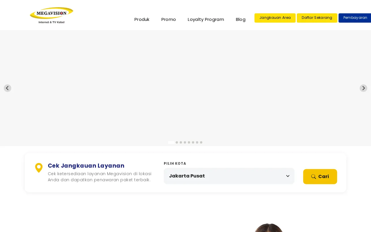 Screenshot of megavision.net.id