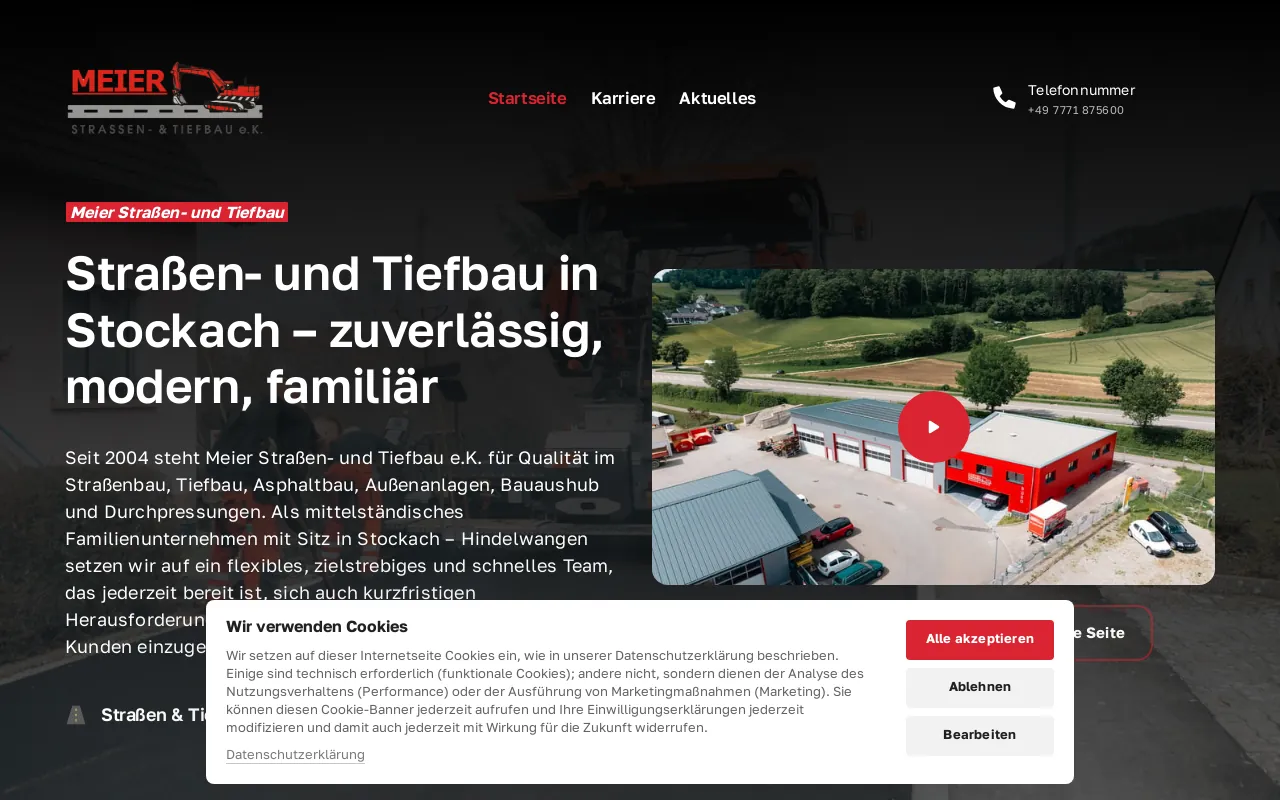 Screenshot of meier-strassenbau-stockach.de