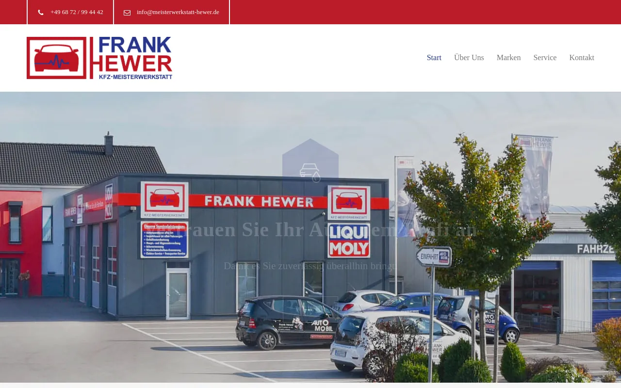 Screenshot of meisterwerkstatt-hewer.de