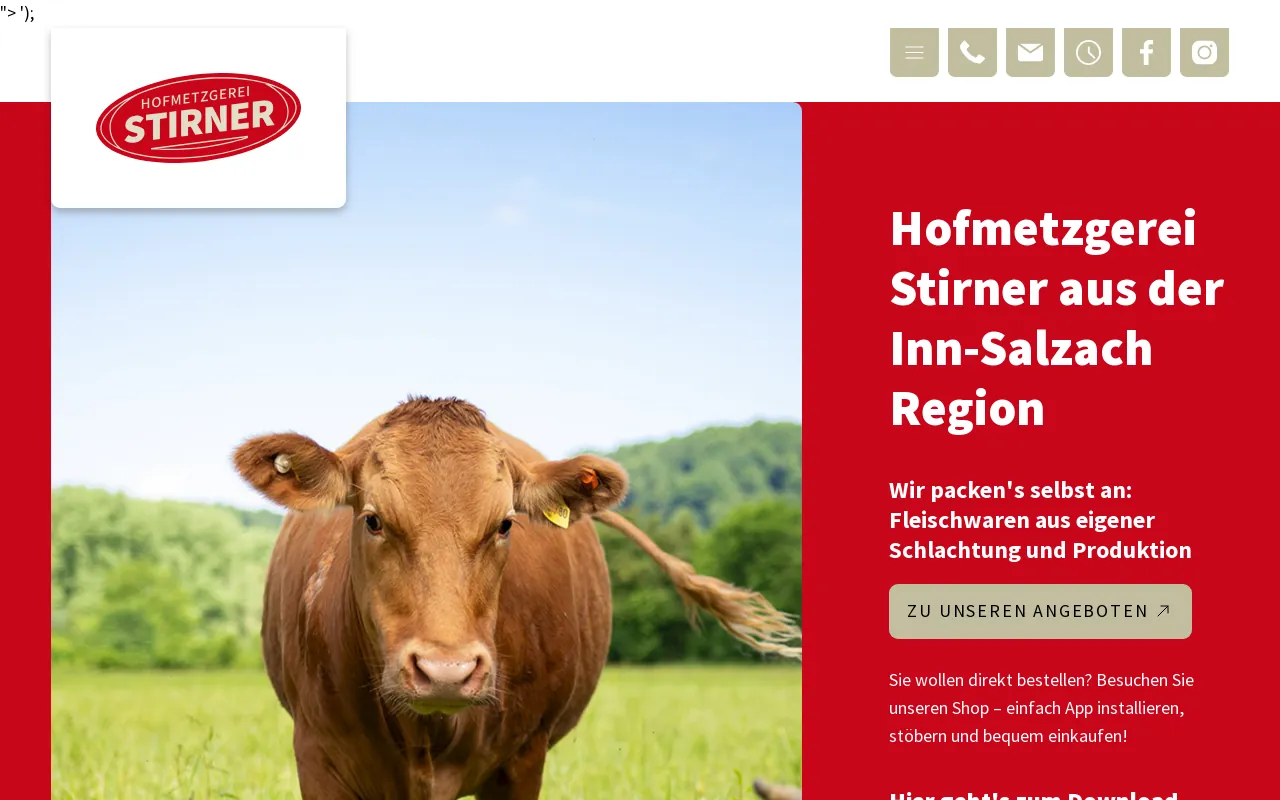 Screenshot of metzgerei-stirner.de