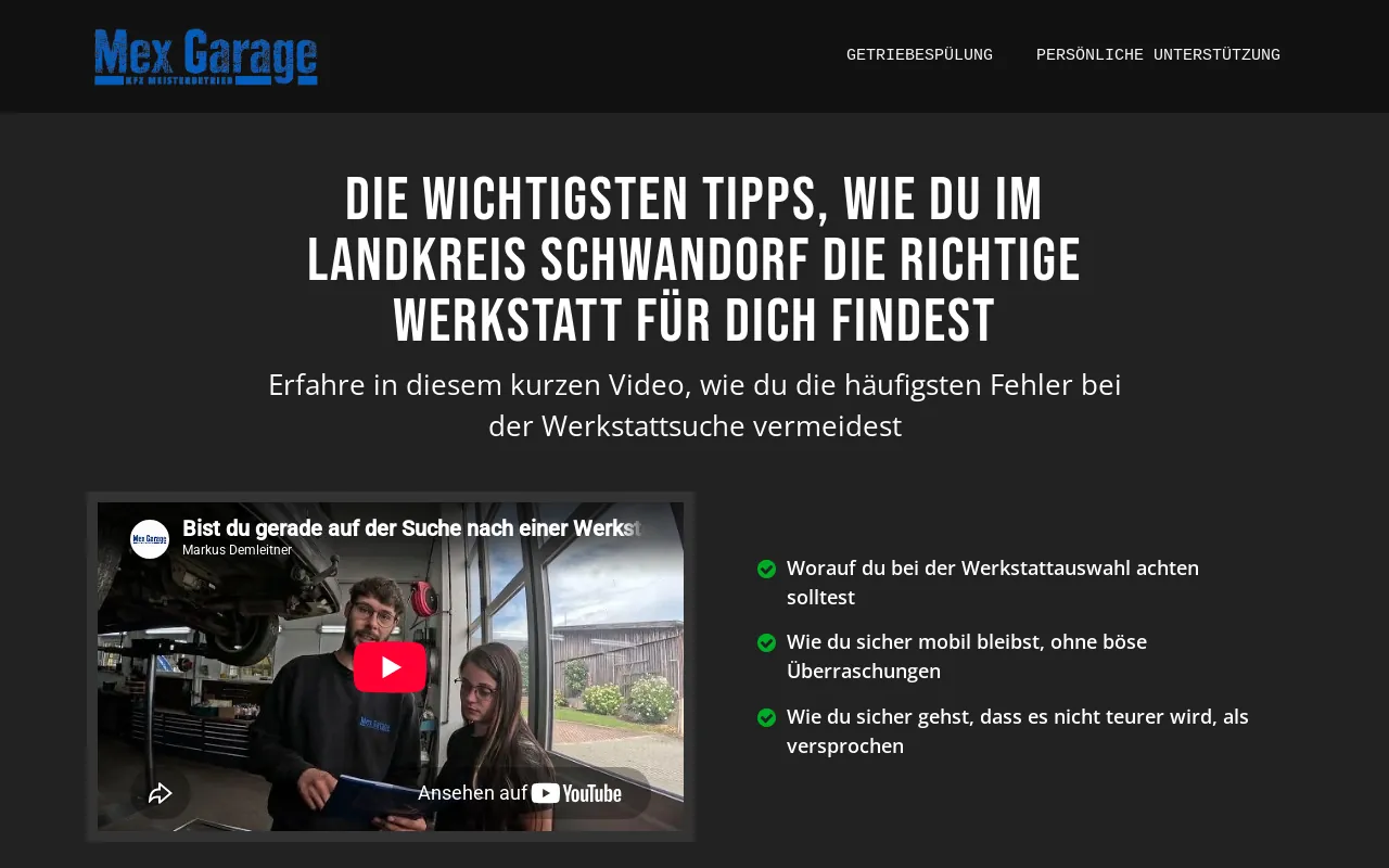 Screenshot of mex-garage.de
