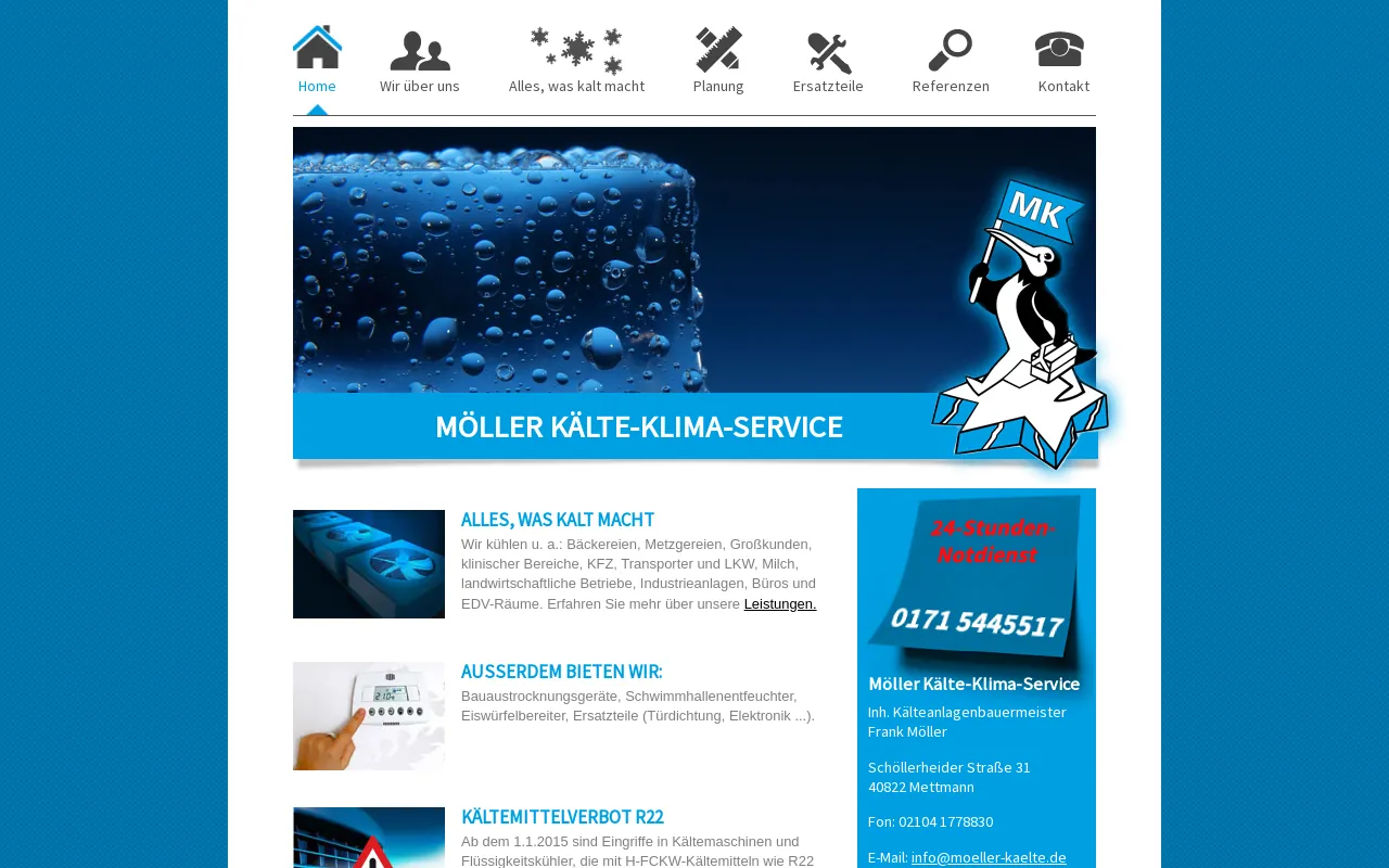 Screenshot of moeller-kaelte.de