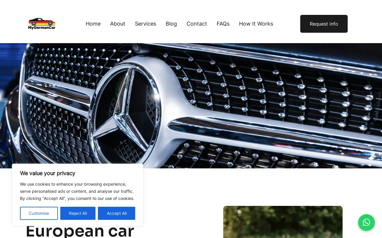 Screenshot of mygermancar.com