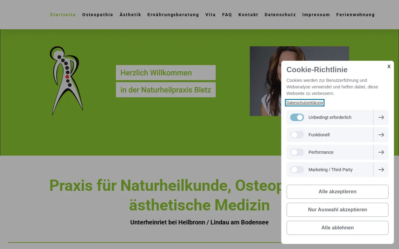 Screenshot of naturheilpraxis-bletz.de