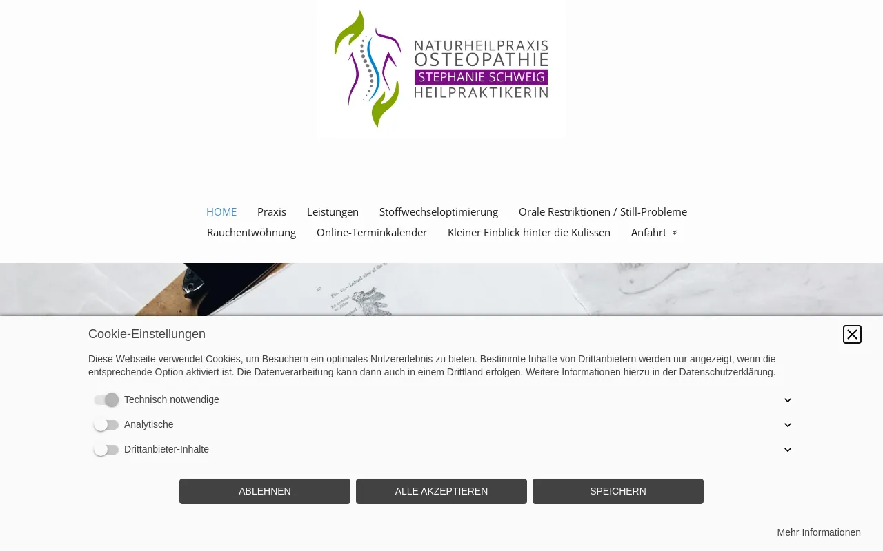 Screenshot of naturheilpraxis-schweig.de