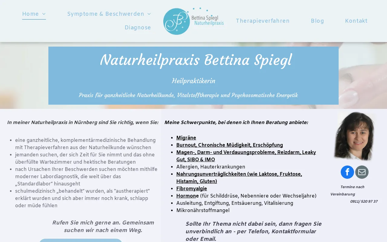 Screenshot of naturheilpraxis-spiegl.de