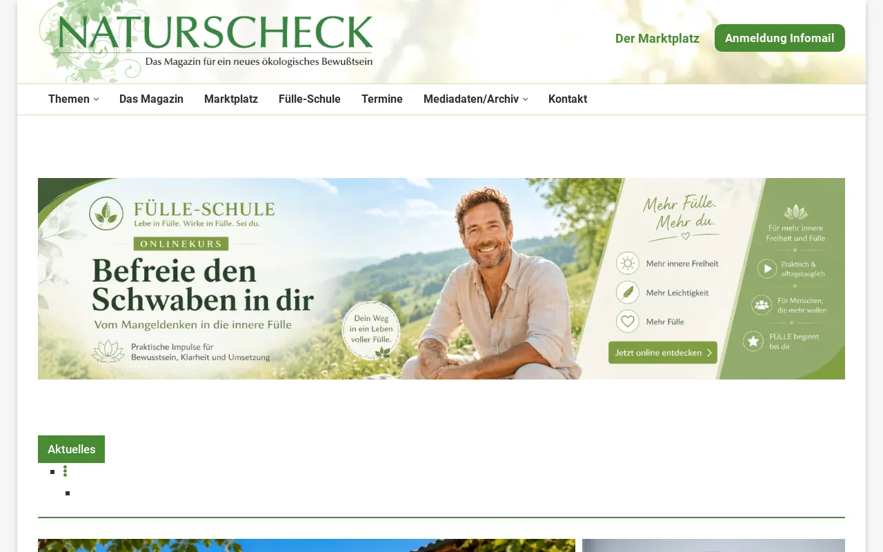 Screenshot of naturscheck.de
