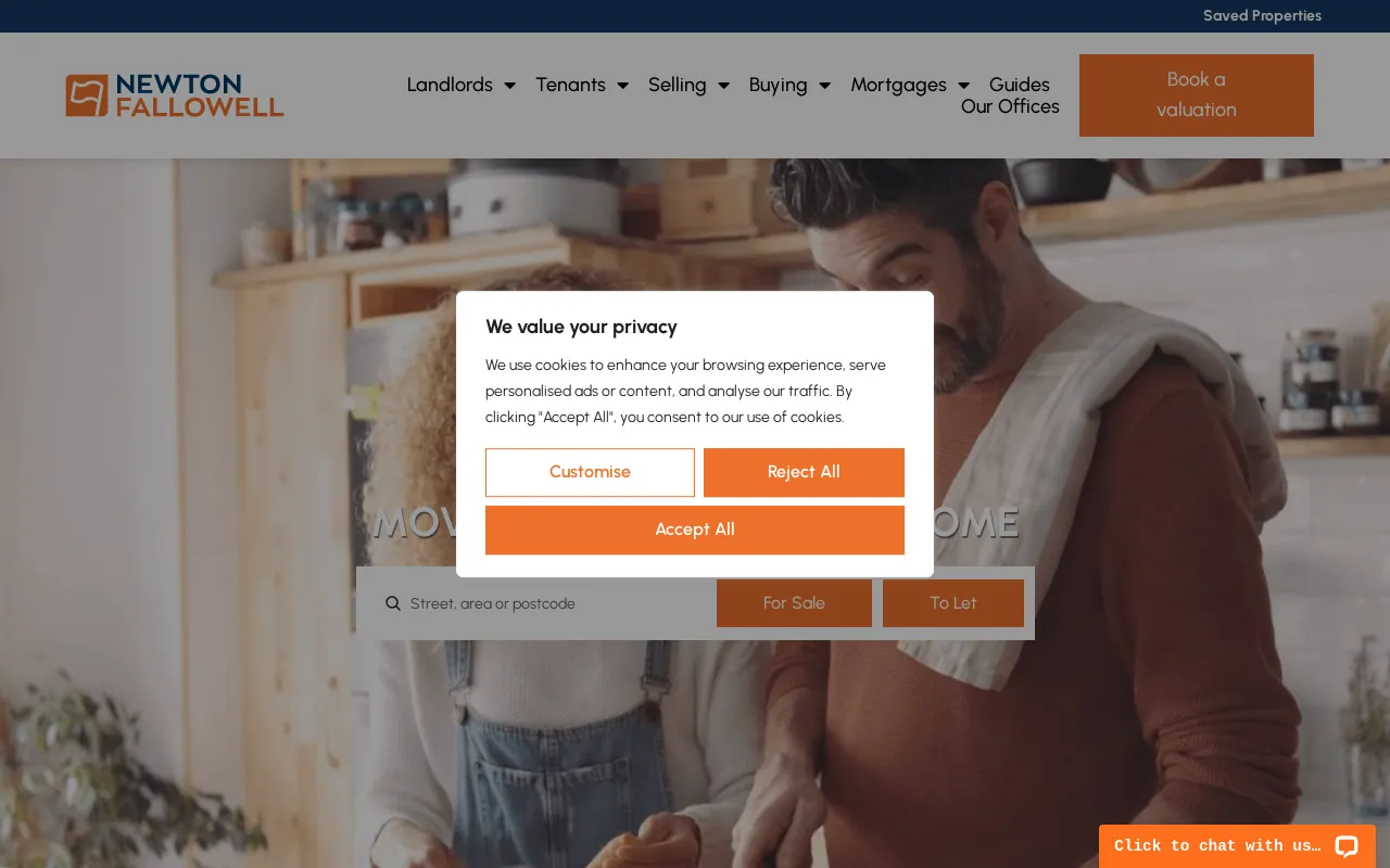 Screenshot of newtonfallowell.co.uk