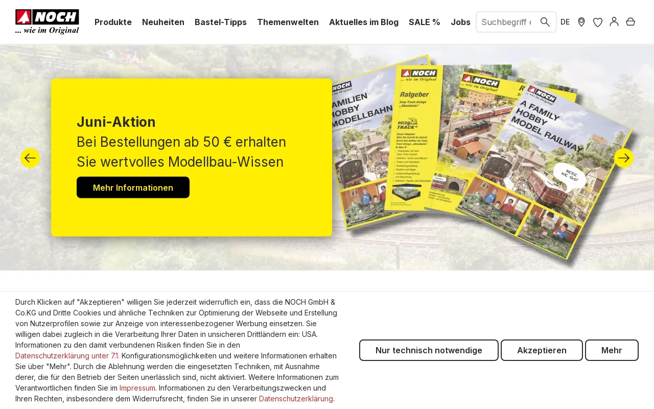Screenshot of noch.de