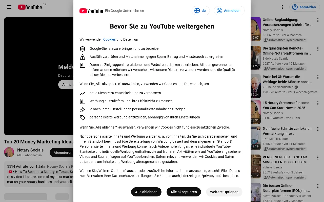 Screenshot of notarymarketing.com