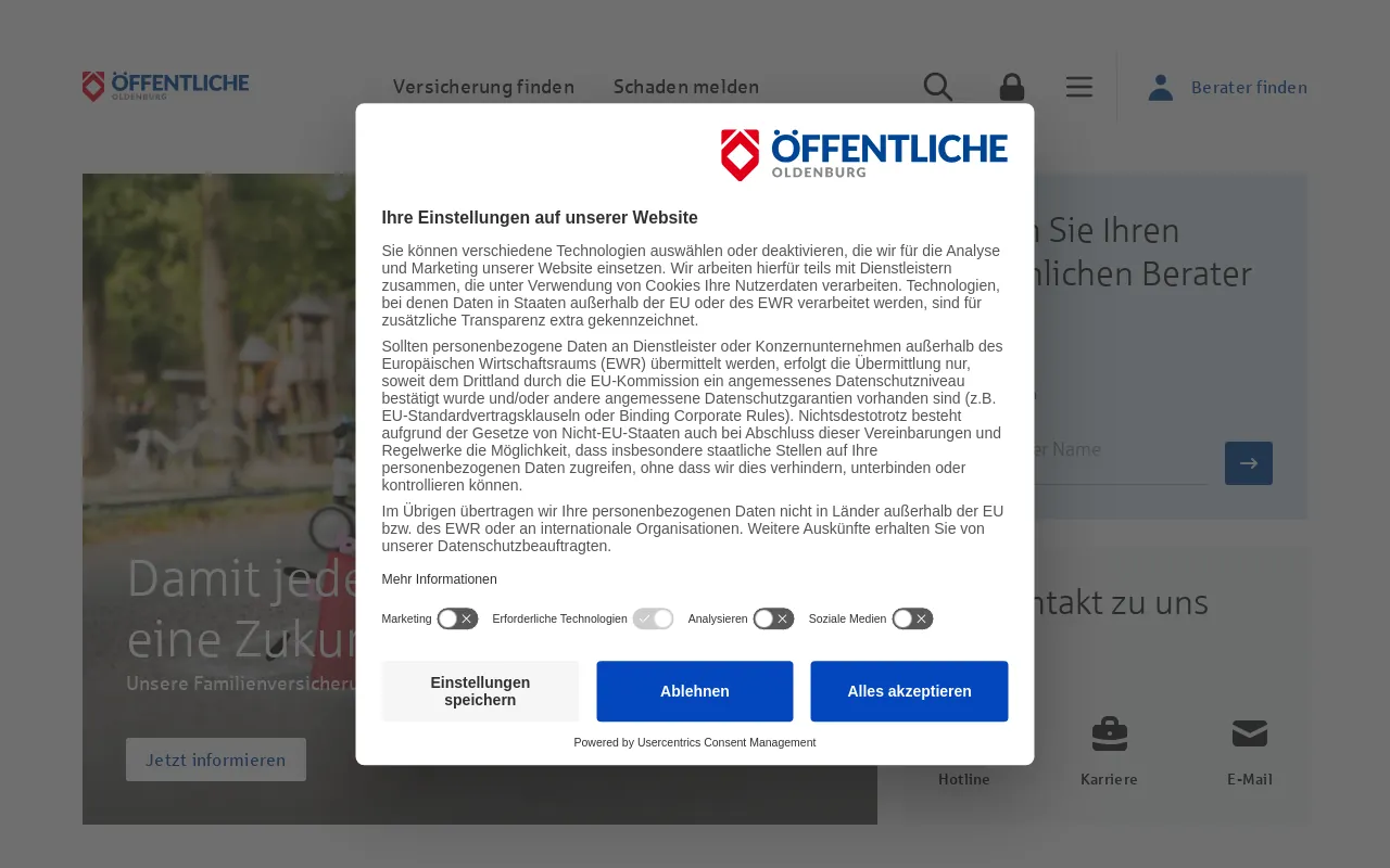 Screenshot of oevo.de