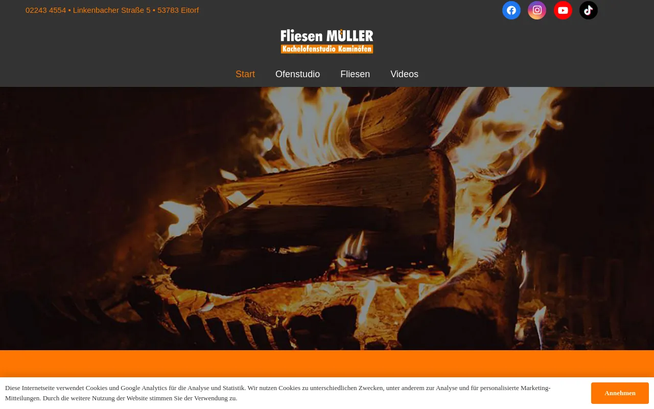 Screenshot of ofenstudio-mueller.de