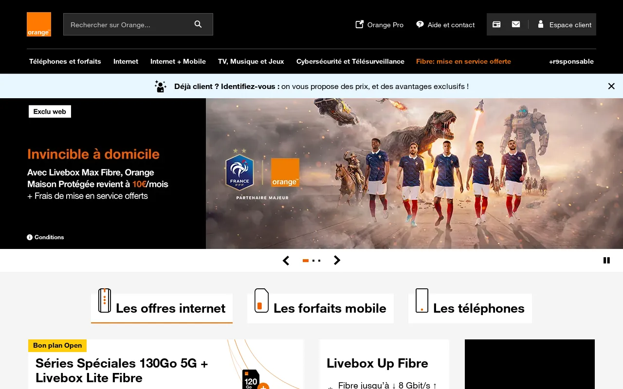 Screenshot of orange.fr