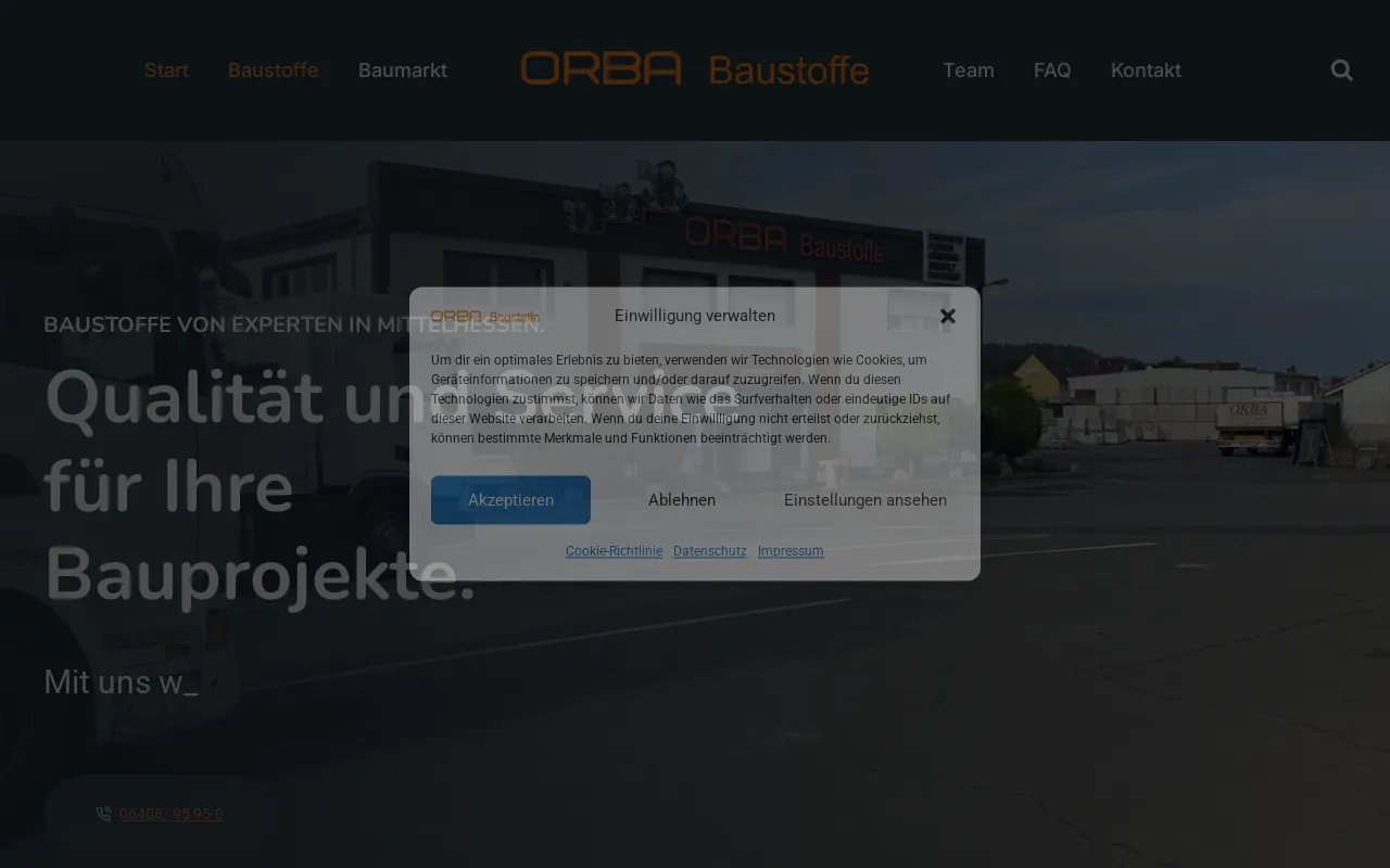 Screenshot of orbabau.de