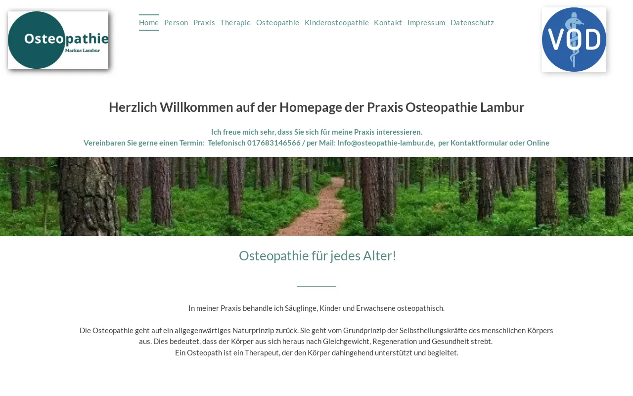 Screenshot of osteopathie-lambur.de