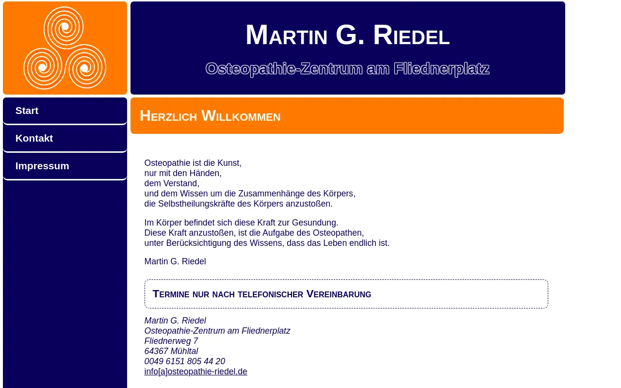 Screenshot of osteopathie-riedel.de