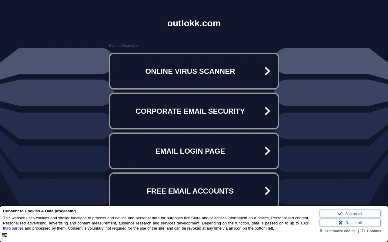 Screenshot of outlokk.com