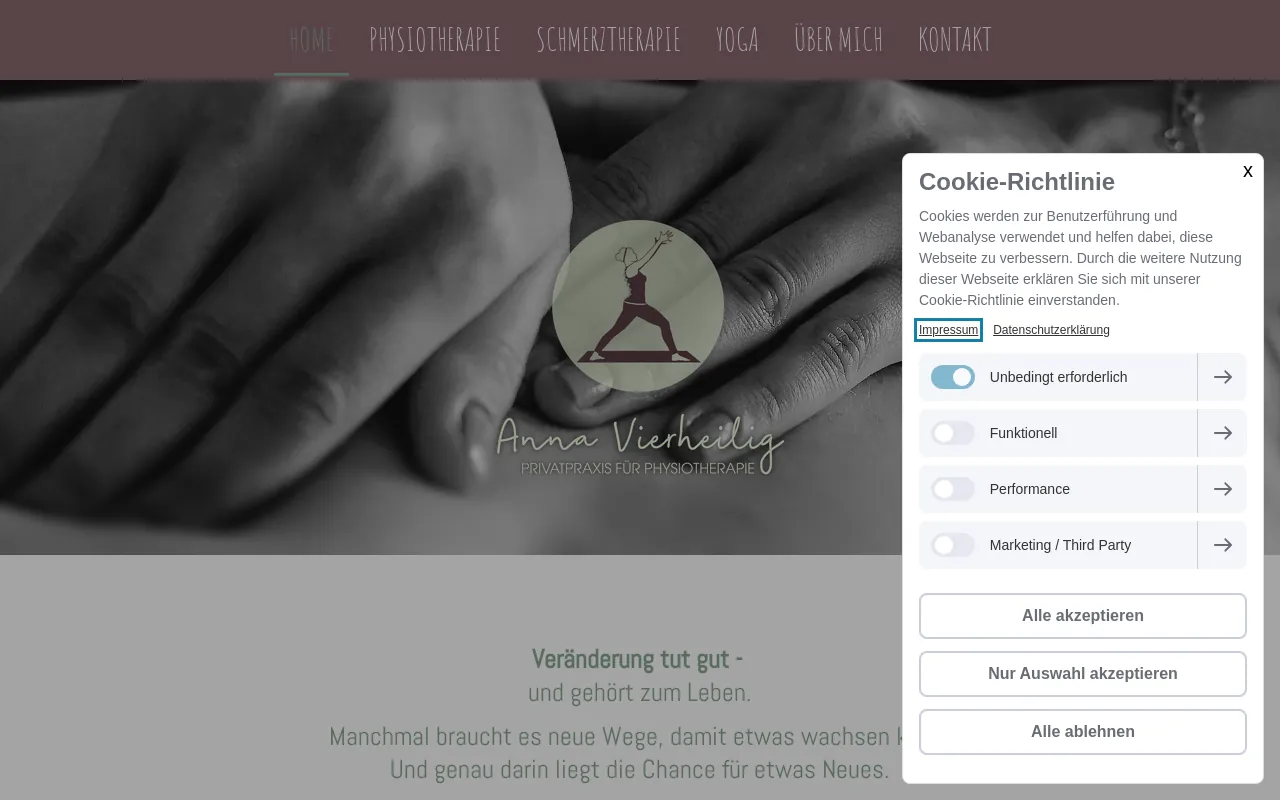 Screenshot of physio-vierheilig.de