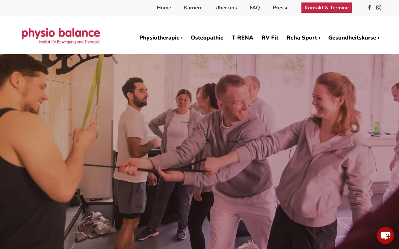 Screenshot of physiobalance.berlin
