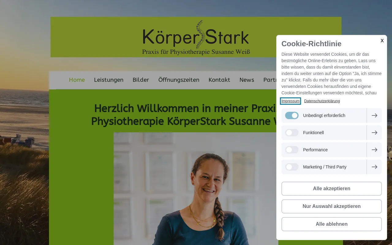 Screenshot of physiokoerperstark.de